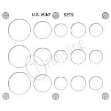 Capital Plastics - U.S. Mint Set - 3 Sets of 5 Coins -White