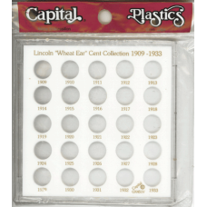 Capital Plastics - Lincoln Cents 1934-1958 - Date Set - GX451W - White