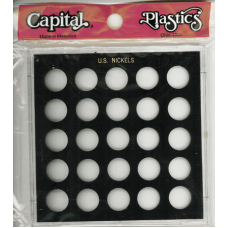 Capital Plastics - U.S. Nickels (No Dates) - Black Capital Plastics - U.S. Nickels (No Dates) - Black