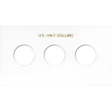 Capital Plastics - US Half Dollars - 3 Ports - Blank - White Capital Plastics - US Half Dollars - 3 Ports - Blank - White
