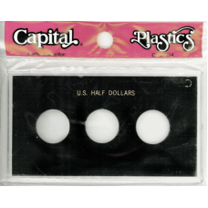 Capital Plastics - US Half Dollars - 3 Ports - Blank - Black Capital Plastics - US Half Dollars - 3 Ports - Blank - Black