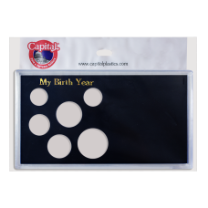 Capital Plastics My Birth Year Coins (Small $, .50, .25, .10, .05, .01)