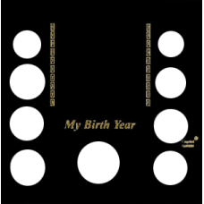My Birth Year (50c, 5xquarters, 10c, 5c, 1c) - Black