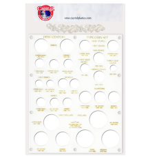 Capital Plastics - 19th Century Type Coins - 27 Slots - White Capital Plastics - 19th Century Type Coins - 27 Slots - White