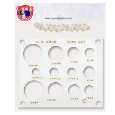 Capital Plastics - Gold Type Set Lib. 20, 10, 5, 3, 2.50, Type I