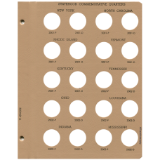 Dansco - 7143 - Statehood Quarters P and D Page 2 2001 P to 2002 D Dansco - 7143 - Statehood Quarters P and D Page 2 2001 P to 2002 D