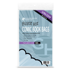 Shield Bag for Thicker Silver Comic Books (Wide Size) - 7 1/4 x 10 1/2 - Guardhouse Shield Bag for Thicker Silver Comic Books (Wide Size) - 7 1/4 x 10 1/2 - Guardhouse