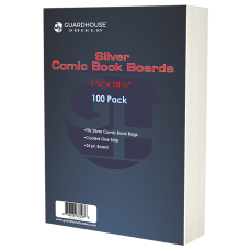 Silver Wide Comic Book Boards (7 1/8 x 10 1/2) - 100 Pack