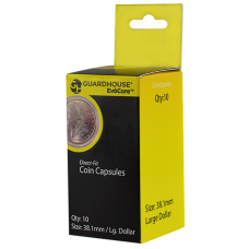 Guardhouse Round Coin Capsules -Large Dollar Direct fit - 10ct