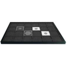 Elegant 2x2 Display Tray and Jewelry Pad - Black - 24 Slots - Guardhouse
