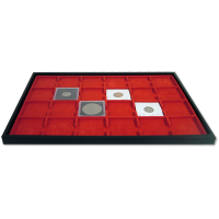 Elegant 2x2 Display Tray and Jewelry Pad - Red - 24 Slots - Guardhouse