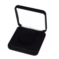 Slim Line Coin Capsule Box - Holds a L size coin capsule - Blue Velvet