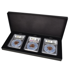 3 Slab Paperboard Certified Coin Gift Box