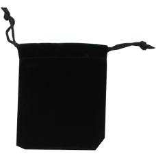 Velour Drawstring Pouch - 2.75x3.25 Black