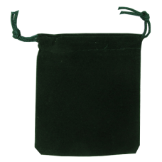 Velour Drawstring Pouch - 2.75x3.25 Green