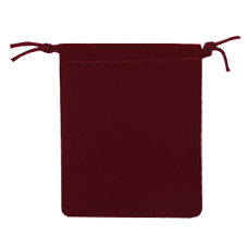 Velour Drawstring Pouch - 2.75x3.25 Maroon