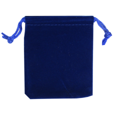 Velour Drawstring Pouch - 2.75x3.25 Royal Blue