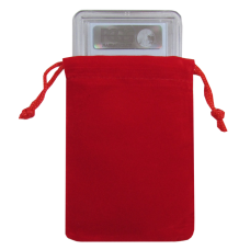 Velour Drawstring Pouch - 3x4.25 Red