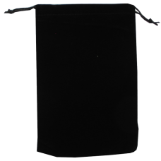 Velour Drawstring Pouch - 5x7.5 Black