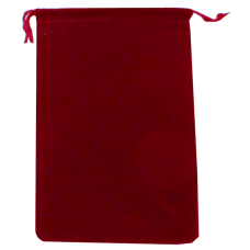 Velour Drawstring Pouch - 5x7.5 Red