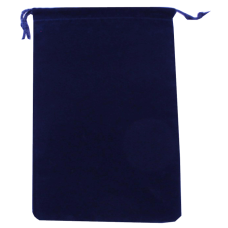 Velour Drawstring Pouch - 5x7.5 Navy Blue