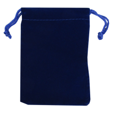 Velour Drawstring Pouch - 5x7.5 Royal Blue