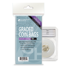 Graded Coin Slab Protector Bag - Resealable Sleeves with Flap - 100 Pack Graded Coin Slab Protector Bag - Resealable Sleeves with Flap - 100 Pack