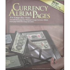 Whitman - 10 Premium Currency Album Refill Pages - Large Notes -