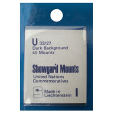 Showgard - 33x27mm Showgard Mounts - Pre-cut Singles (Black)