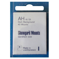 Showgard - 41x31mm Showgard Mounts - Pre-cut Singles (Black)