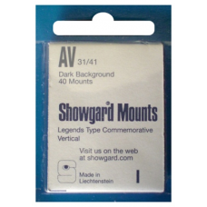Showgard - 31x41mm Showgard Mounts - Pre-cut Singles (Black)