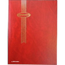 Supersafe - Stockbook - 32 Black Pages - Red