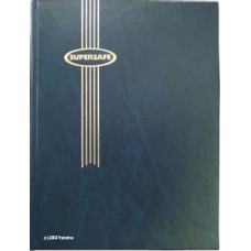 Supersafe - Stockbook - 64 Black Pages - Blue Padded Cover