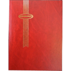 Supersafe - Stockbook - 64 Black Pages - Red Padded Cover